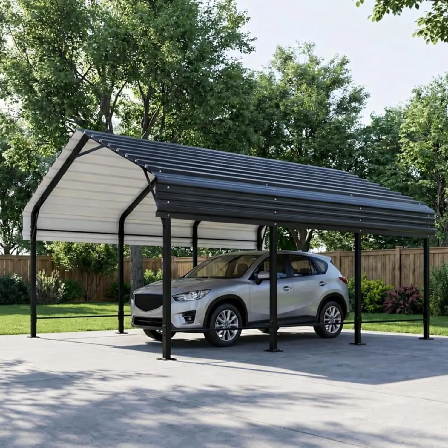 12x15FT Heavy Duty Metal Carport All Weather Vehicle Shelter Steel Roof Reinforced Frame Truck SUV Boat Storage, Custom
12x15FT Heavy Duty Metal Carport All Weather Vehicle Shelter Steel Roof Reinforced Frame Truck SUV Boat Storage, Custom