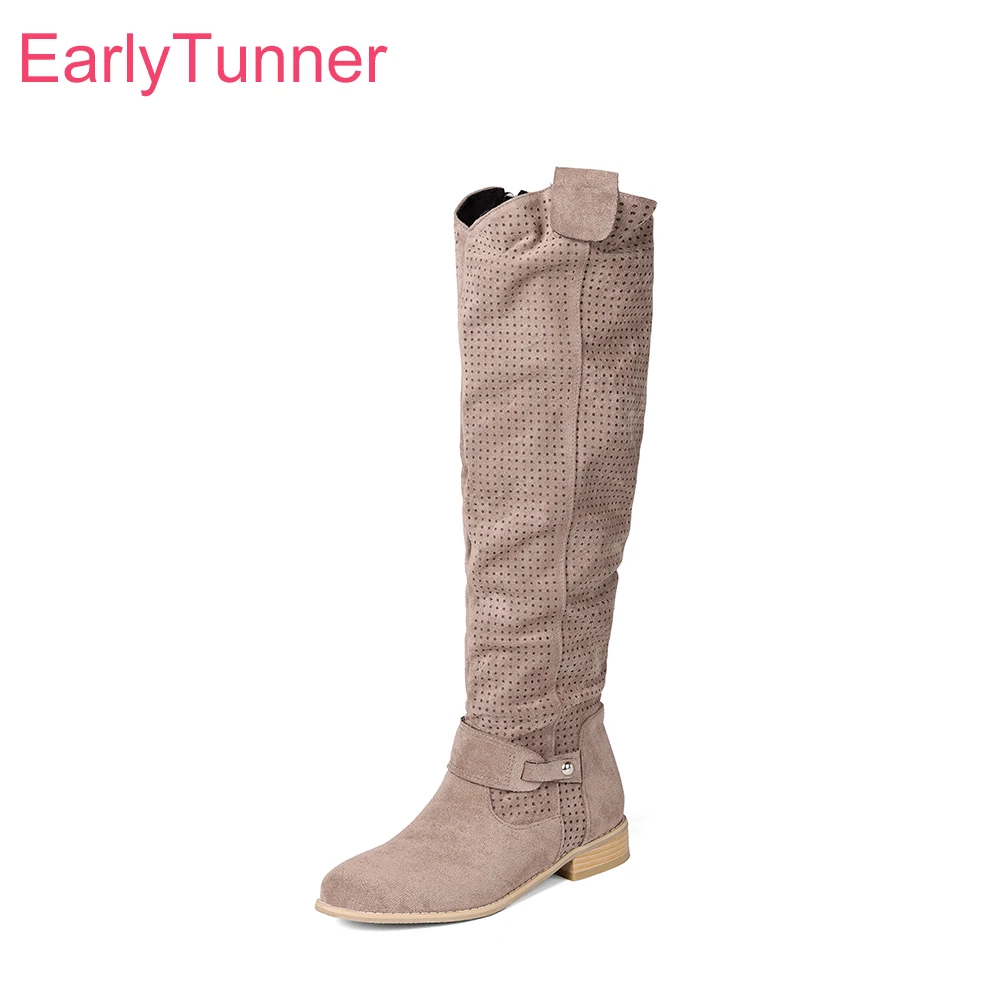 2025 Новые зимние дышащие женские сапоги до колена цвета хаки на низком каблуке, офисные женские модельные туфли, большие размеры 12, 43 45, 48
2025 Новые зимние дышащие женские сапоги до колена цвета хаки на низком каблуке, офисные женские модельные туфли, большие размеры 12, 43 45, 48