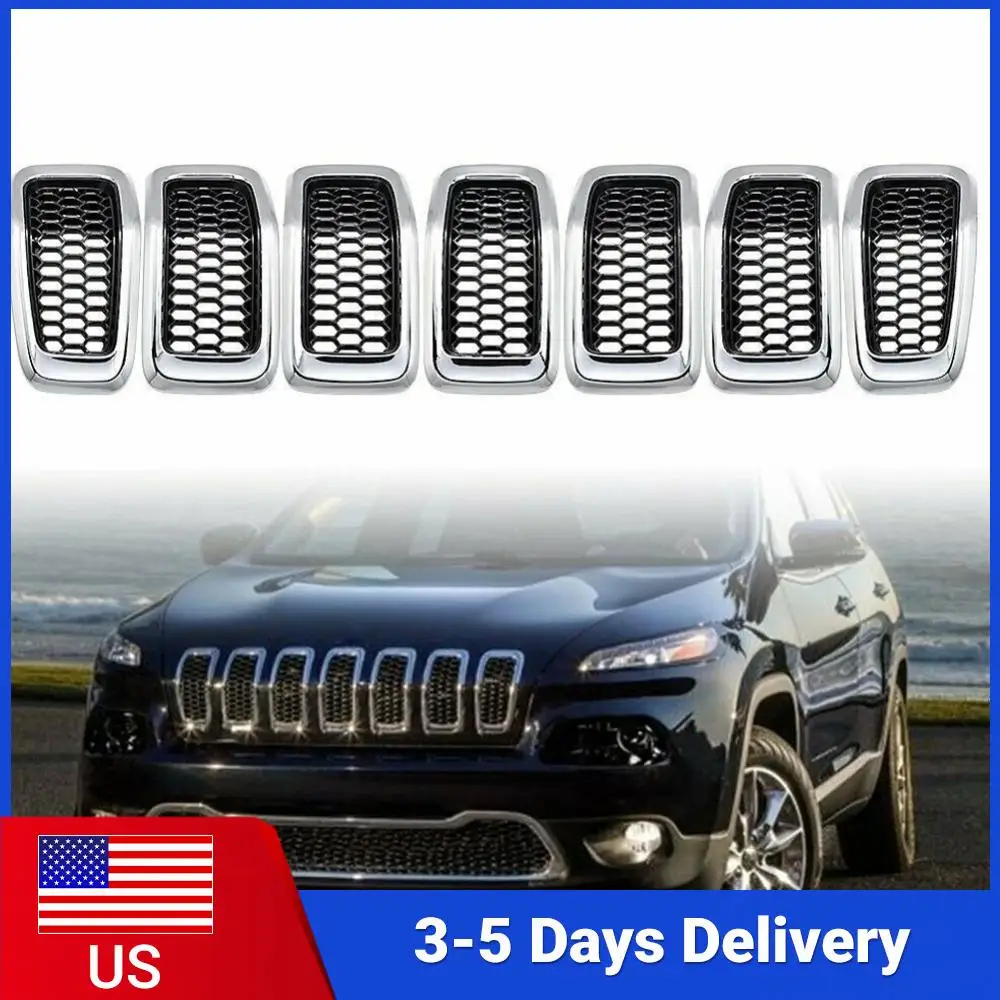 7Pcs Front Bumper Grille Wear Resist Grill Cover Trim Decor Breathable Bumper Grille Cover For Jeep Cherokee 2014-2018
7Pcs Front Bumper Grille Wear Resist Grill Cover Trim Decor Breathable Bumper Grille Cover For Jeep Cherokee 2014-2018