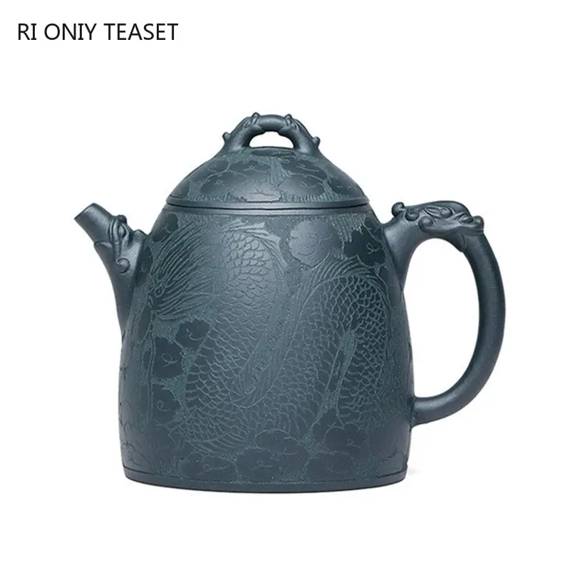 300ml High-end Yixing Purple Clay Teapots Famous Artists Handmade Dragon Pattern Tea Pot Kettle Chinese Zisha Tea Set Collection
300ml High-end Yixing Purple Clay Teapots Famous Artists Handmade Dragon Pattern Tea Pot Kettle Chinese Zisha Tea Set Collection
