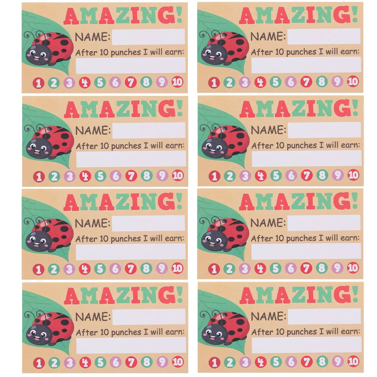 50 Sheets Punch Cards Reward for Kids Encouraging Paper Portable Classroom Must Haves Cartoon Loyalty Multifunctional
50 Sheets Punch Cards Reward for Kids Encouraging Paper Portable Classroom Must Haves Cartoon Loyalty Multifunctional