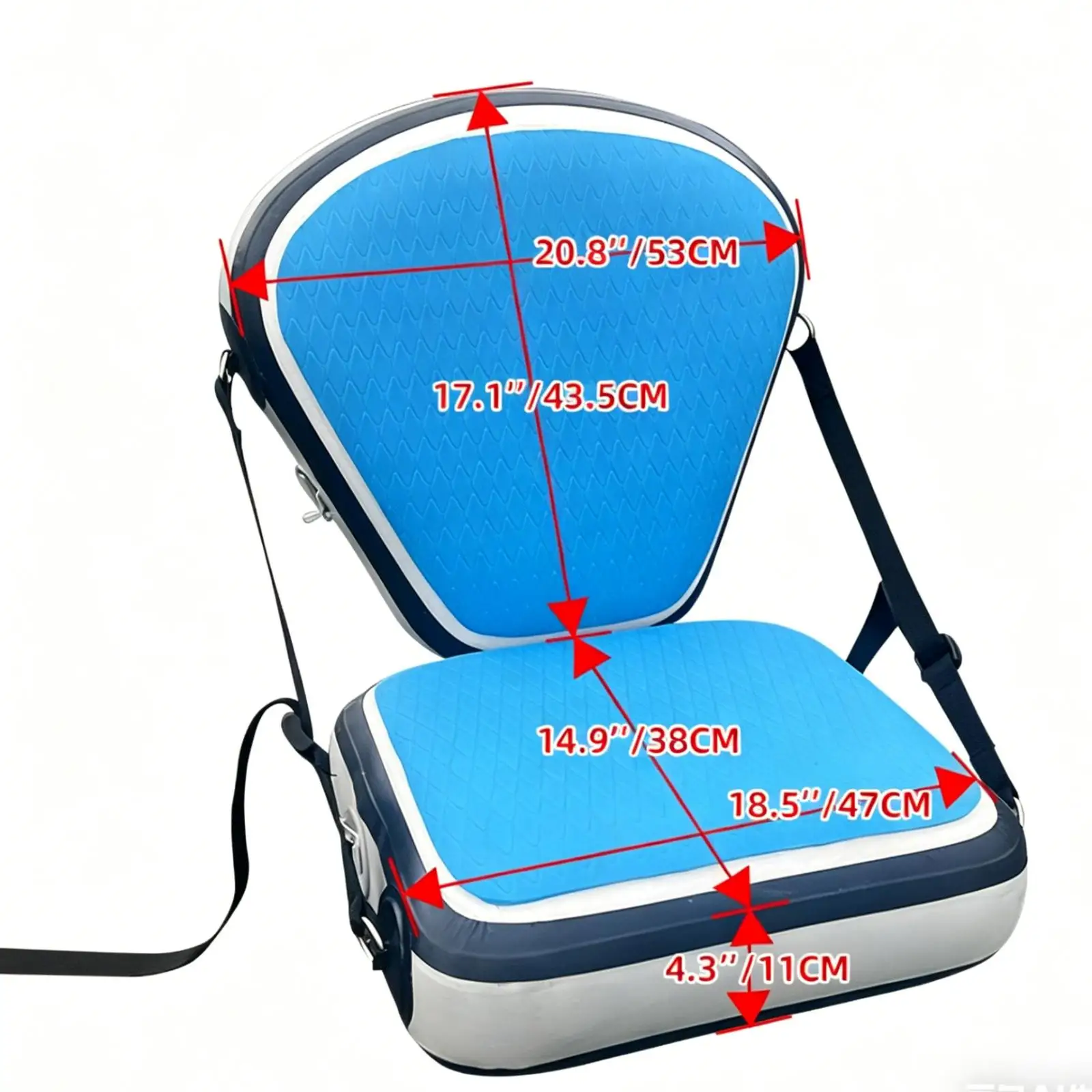 PVC Inflatable Kayak Seat with Back Support Easy Install Kayak Accessory for Canoe Paddle Board Rowboats
PVC Inflatable Kayak Seat with Back Support Easy Install Kayak Accessory for Canoe Paddle Board Rowboats