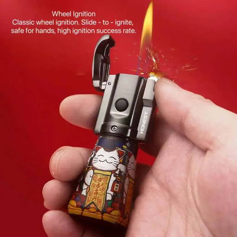HONEST шлифовальный круг с прямым синим пламенем, крутая ветрозащитная зажигалка с двойным переключением огня, персонализированная креативная металлическая зажигалка для сигар
HONEST шлифовальный круг с прямым синим пламенем, крутая ветрозащитная зажигалка с двойным переключением огня, персонализированная креативная металлическая зажигалка для сигар