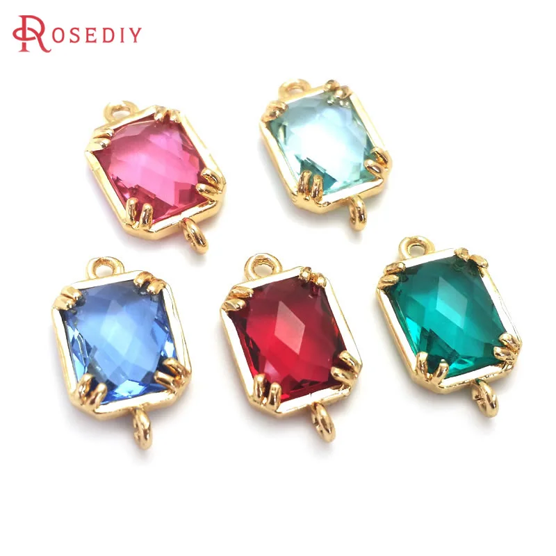 10PCS 9x16MM 18K Gold Color Brass and Glass 2 Holes Rectangle Connect Charms Pendants High Quality Jewelry Diy Accessories
10PCS 9x16MM 18K Gold Color Brass and Glass 2 Holes Rectangle Connect Charms Pendants High Quality Jewelry Diy Accessories