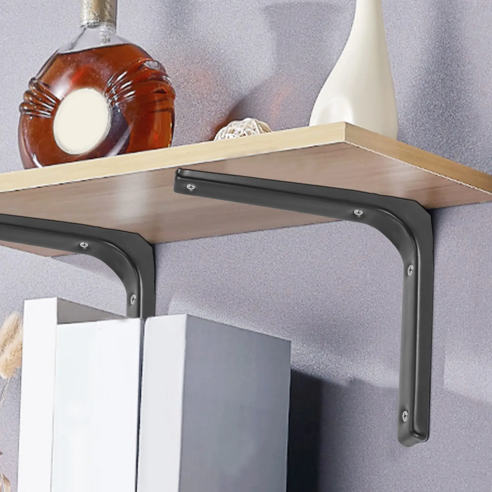 B69C 4 PCS Iron Wall Shelf Bracket, Heavy Duty Shelf Support Bracket Decorative Joint Angle Bracket, Black
B69C 4 PCS Iron Wall Shelf Bracket, Heavy Duty Shelf Support Bracket Decorative Joint Angle Bracket, Black