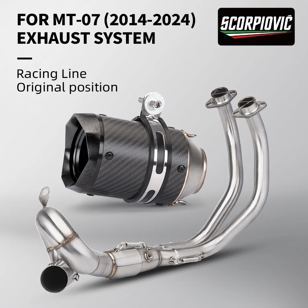 for MT-07 FZ-07 MT07 FZ07 2014 - 2024 Motorcycle high performance exhaust system
for MT-07 FZ-07 MT07 FZ07 2014 - 2024 Motorcycle high performance exhaust system