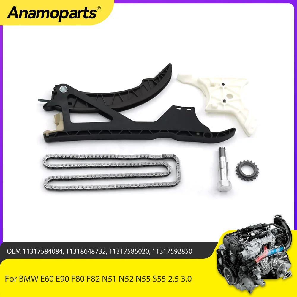 Engine Parts Timing Chain Kit Fit 2.5 3.0 L Gas N51 N52 N55 S55 For BMW Z4 530i 330xi 330i 335i 528i E60 E90 F80 F82 2.5L 3.0L
Engine Parts Timing Chain Kit Fit 2.5 3.0 L Gas N51 N52 N55 S55 For BMW Z4 530i 330xi 330i 335i 528i E60 E90 F80 F82 2.5L 3.0L