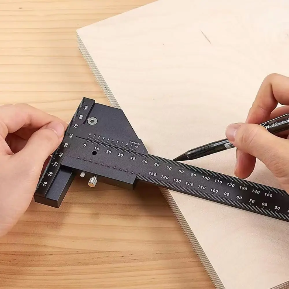 Portable 0-280mm T Shaped Ruler High-precision Miter Square Scribe Ruler Aluminum Alloy Multifunction Marking Gauge Household
Portable 0-280mm T Shaped Ruler High-precision Miter Square Scribe Ruler Aluminum Alloy Multifunction Marking Gauge Household