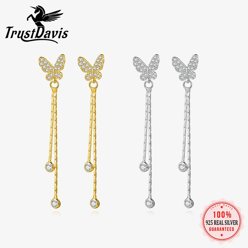 TrustDavis Girrls 925 Sterling Silver Beautiful Butterfly CZ Stud Earrings for Women Girls Birthday Gift Jewelry DS4563
TrustDavis Girrls 925 Sterling Silver Beautiful Butterfly CZ Stud Earrings for Women Girls Birthday Gift Jewelry DS4563