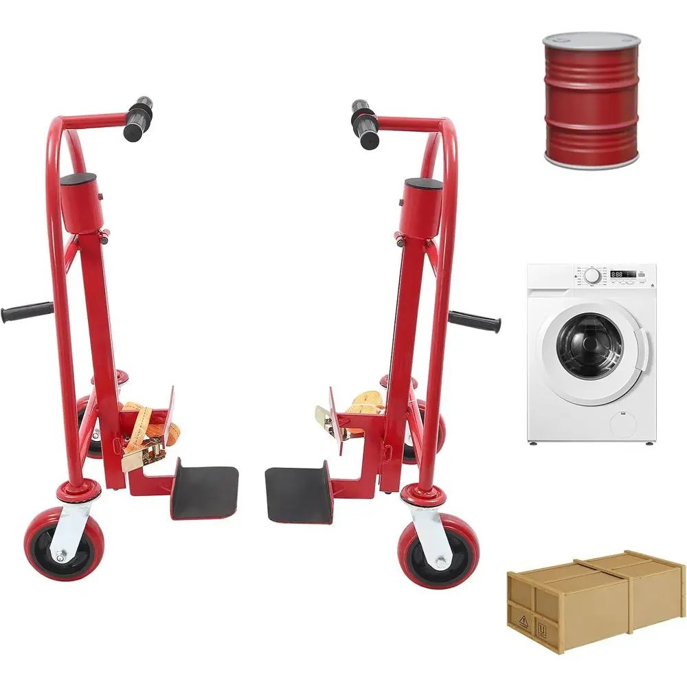 Heavy-Duty Manual Furniture and Crate Mover, 1300lbs Capacity, 4 Wheels, 11.8 Height, Set of 2, Red
Heavy-Duty Manual Furniture and Crate Mover, 1300lbs Capacity, 4 Wheels, 11.8 Height, Set of 2, Red