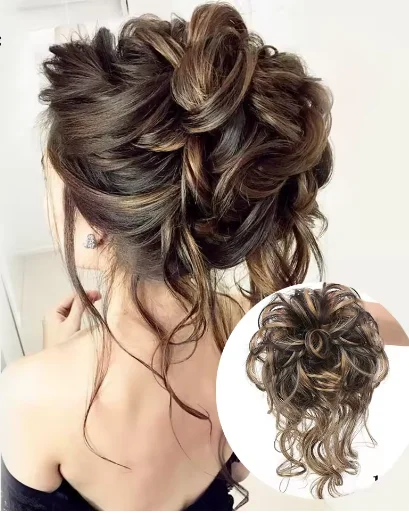 Black Brown Extentions Chignon Heat Resistant Bun Synthetic Hair Bun Wig For Women Elastic Rubber Band Hair
Black Brown Extentions Chignon Heat Resistant Bun Synthetic Hair Bun Wig For Women Elastic Rubber Band Hair