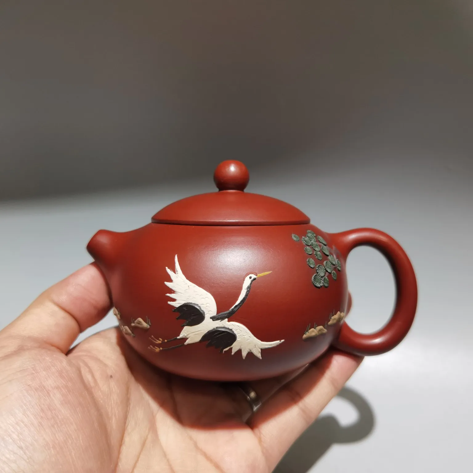 5 "Китайский Исинский фиолетовый глиняный горшок из сосны и кипариса с рисунком журавля, чайник, горшок для чая, украшения для богатства
5 "Китайский Исинский фиолетовый глиняный горшок из сосны и кипариса с рисунком журавля, чайник, горшок для чая, украшения для богатства