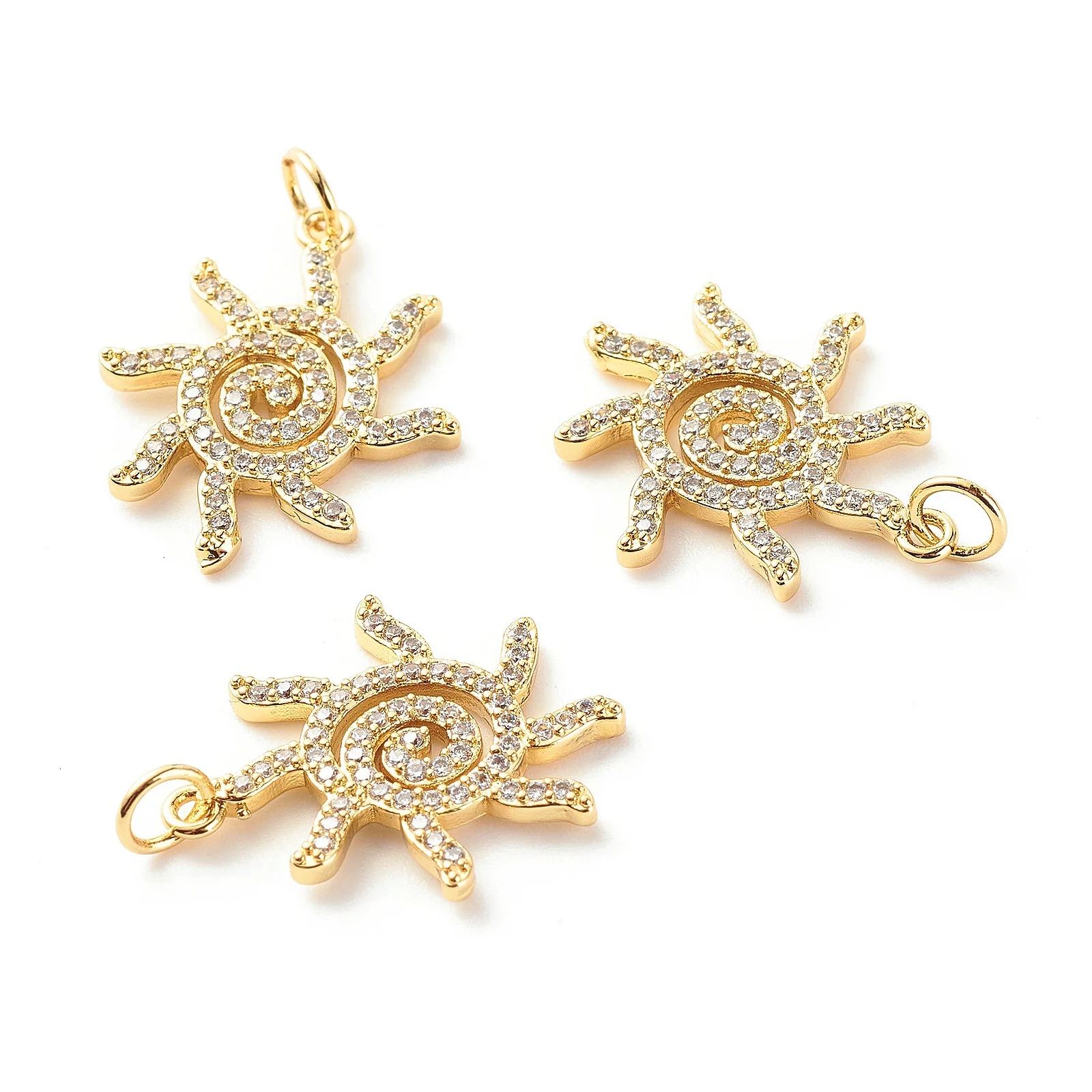 10pcs Brass Cubic Zirconia Pendants Sun Real 18K Gold Plated for Making DIY Jewelry Necklace Earring Supplies
10pcs Brass Cubic Zirconia Pendants Sun Real 18K Gold Plated for Making DIY Jewelry Necklace Earring Supplies