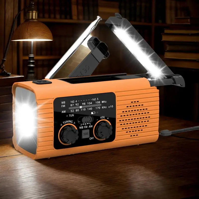 Solar Emergency Radio Hand CrankDynamo Portable AM/FM Weather Alert Radio with LED Flashlight Survival Radio For Camping
Solar Emergency Radio Hand CrankDynamo Portable AM/FM Weather Alert Radio with LED Flashlight Survival Radio For Camping
