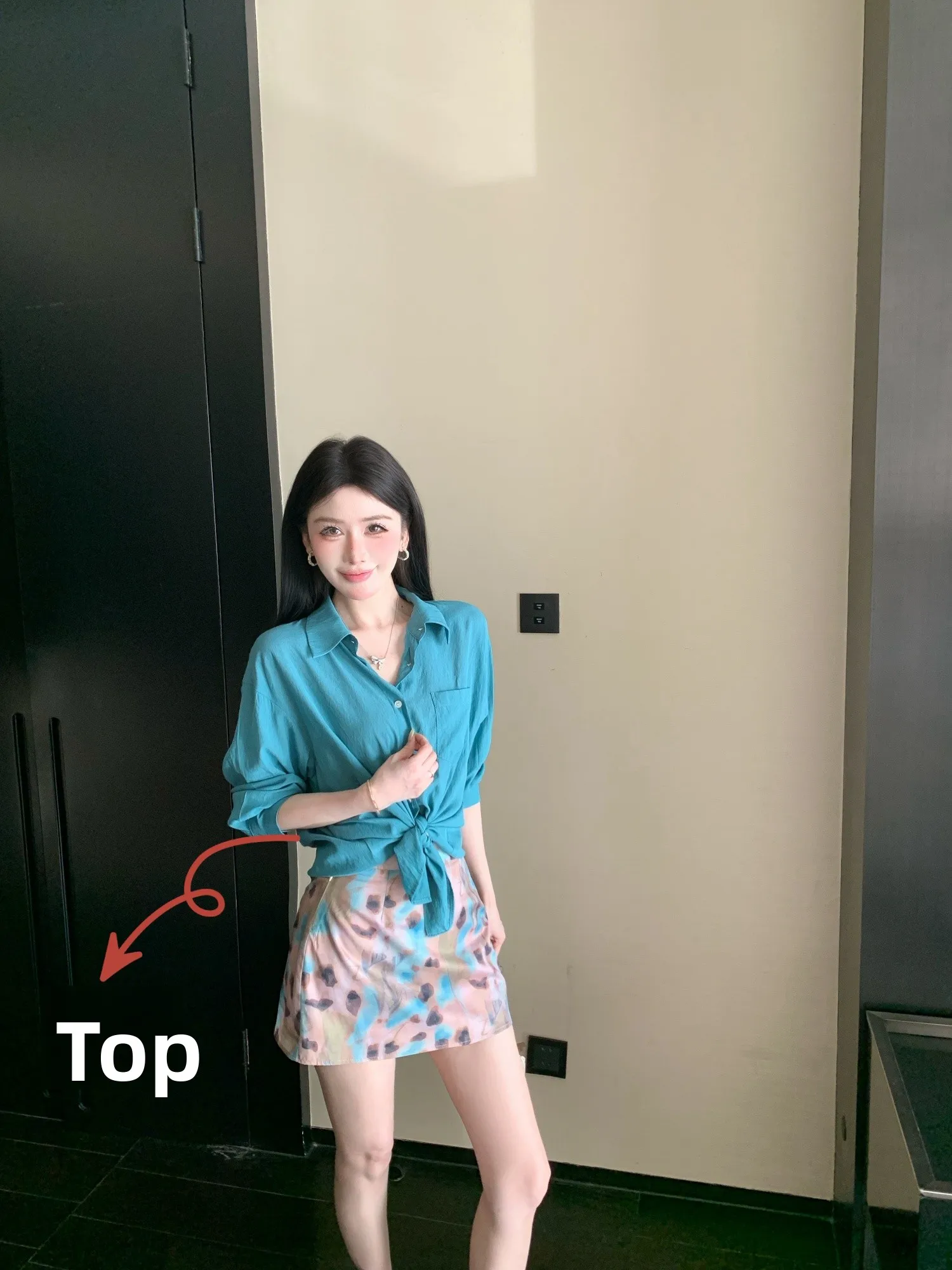 Slimming Effect Lake Blue Evening Breeze Lazy Style Shirt Loose Casual Top with Belt French Style Polyester Long Sleeve Women...
Slimming Effect Lake Blue Evening Breeze Lazy Style Shirt Loose Casual Top with Belt French Style Polyester Long Sleeve Women...