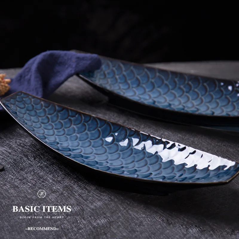 Long Japanese Fish Plate, Sashimi Snack Sushi Plate, Commercial Ceramic Long Platte, Restaurant Hotel Cooking Japanese Dishes
Long Japanese Fish Plate, Sashimi Snack Sushi Plate, Commercial Ceramic Long Platte, Restaurant Hotel Cooking Japanese Dishes