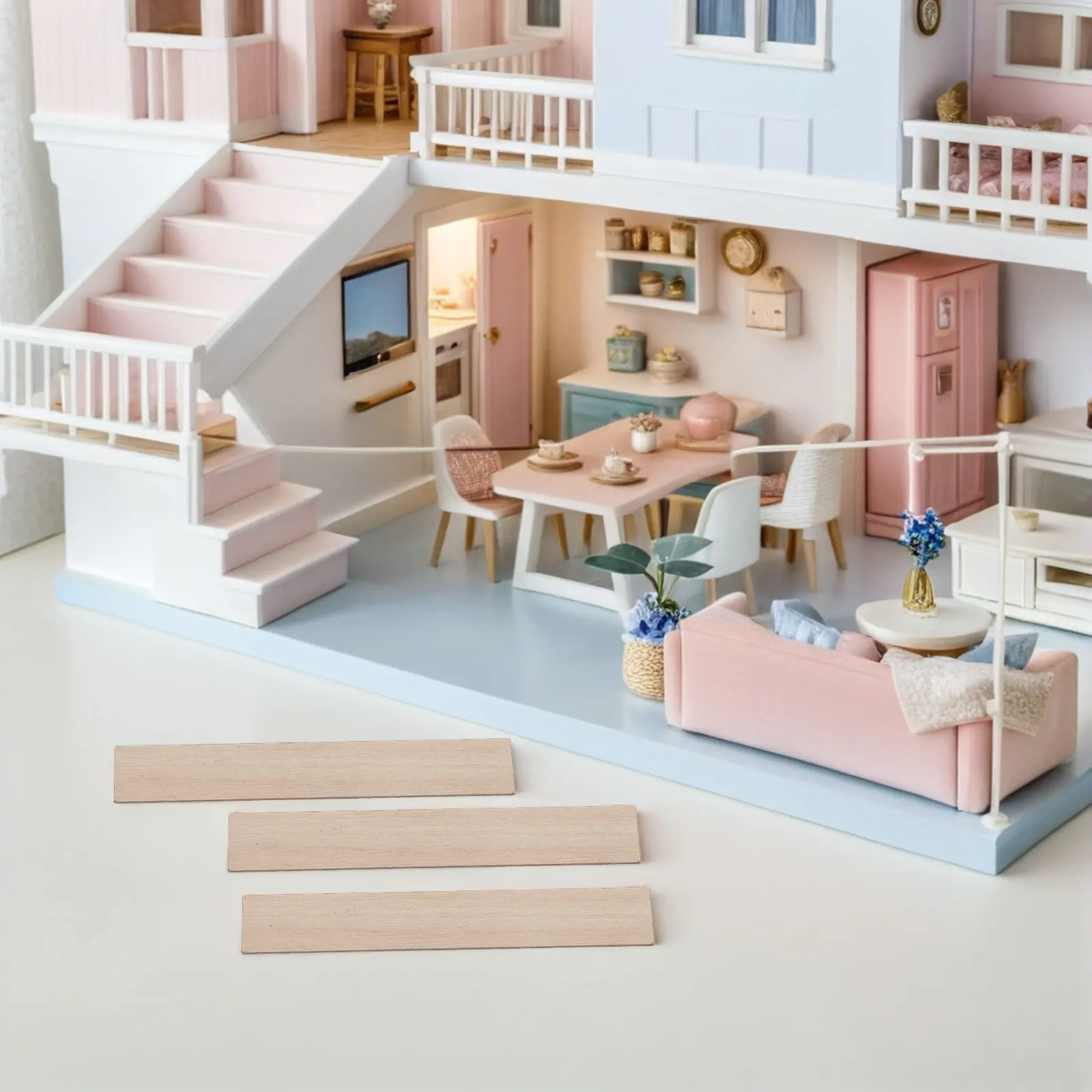 40Pcs Miniature Floorboards Faux Wood Grain Self Adhesive Flooring for 1:12 Scale Mini House Accessories DIY Miniature Floor
40Pcs Miniature Floorboards Faux Wood Grain Self Adhesive Flooring for 1:12 Scale Mini House Accessories DIY Miniature Floor