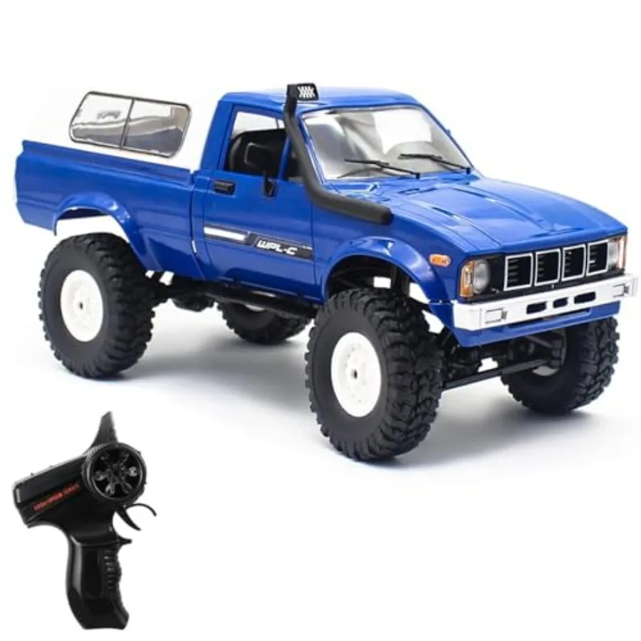 RC Crawler WPL C24 Rock Crawler RC Truck 4x4 Off Road, 1:16 Scale RTR Remote Control Truck, 2.4Ghz Proportional Steering RC Car
RC Crawler WPL C24 Rock Crawler RC Truck 4x4 Off Road, 1:16 Scale RTR Remote Control Truck, 2.4Ghz Proportional Steering RC Car