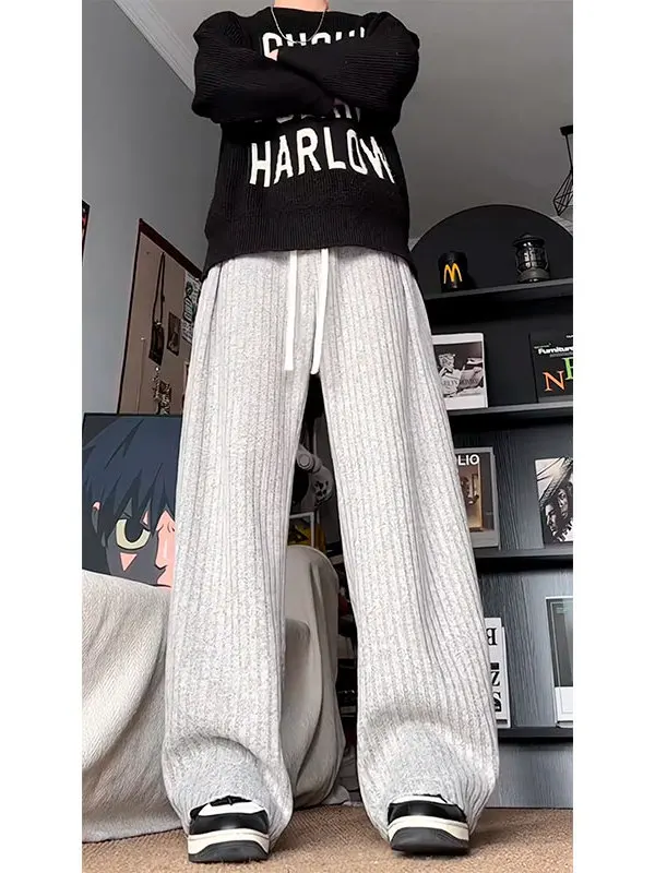 Мужские повседневные брюки в полоску из утолщенного трикотажа с широкими штанинами, осенне-зимние, свободного кроя, удобные, прямого силуэта
Мужские повседневные брюки в полоску из утолщенного трикотажа с широкими штанинами, осенне-зимние, свободного кроя, удобные, прямого силуэта