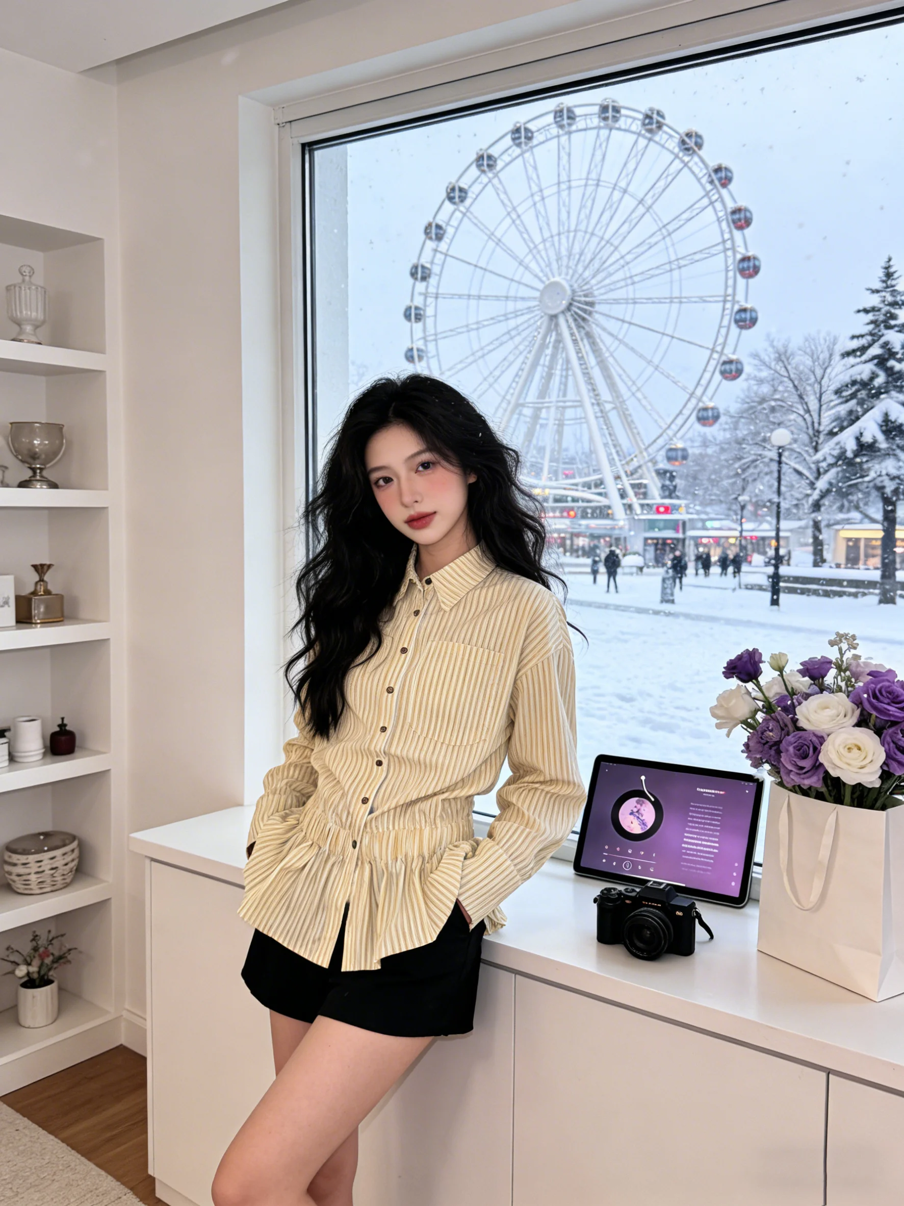 American Retro Striped Long Sleeve Shirt Women's Waist-Cinching Slimming Top Spring 2026 New Design Casual Fashion Polyester
American Retro Striped Long Sleeve Shirt Women's Waist-Cinching Slimming Top Spring 2026 New Design Casual Fashion Polyester