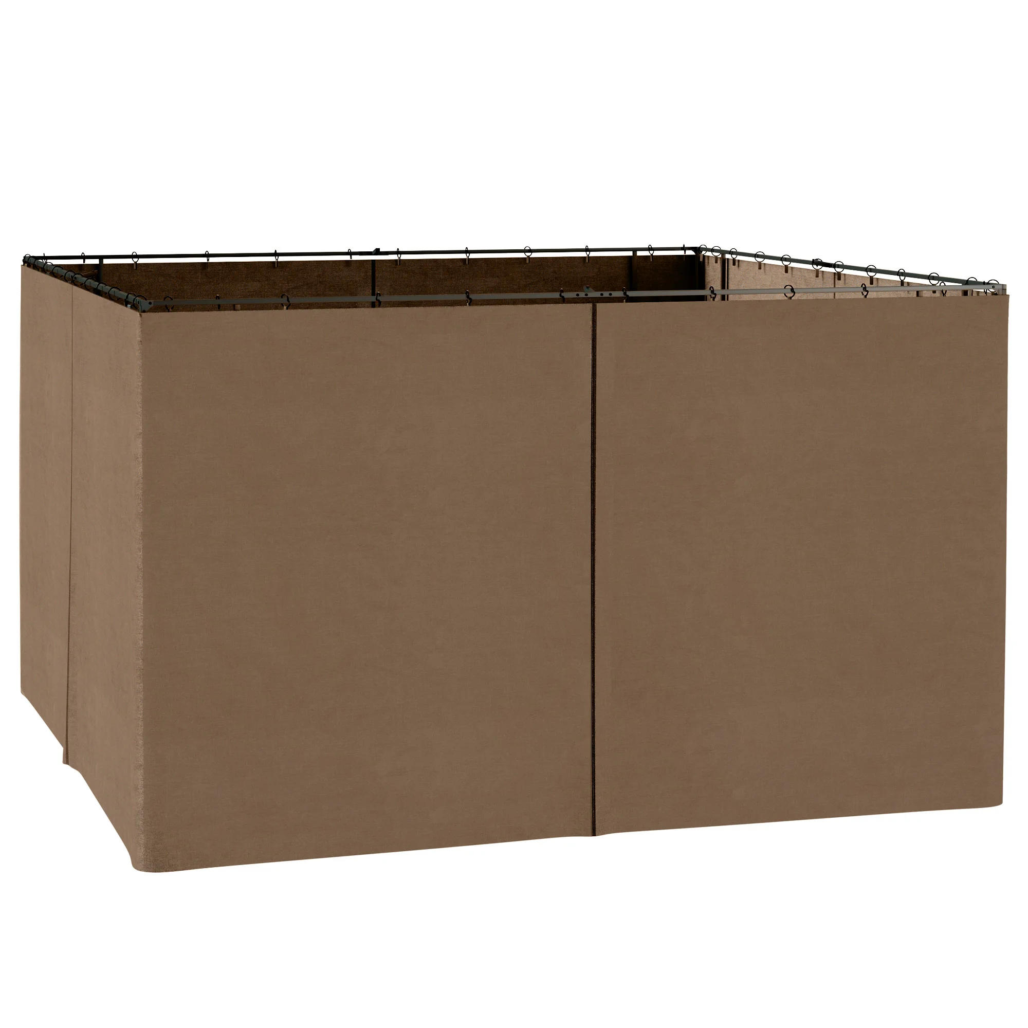 130.75" X 80.75" Universal Pergola Curtain Kit W/ Hooks/C-Ring Included, Brown
130.75" X 80.75" Universal Pergola Curtain Kit W/ Hooks/C-Ring Included, Brown