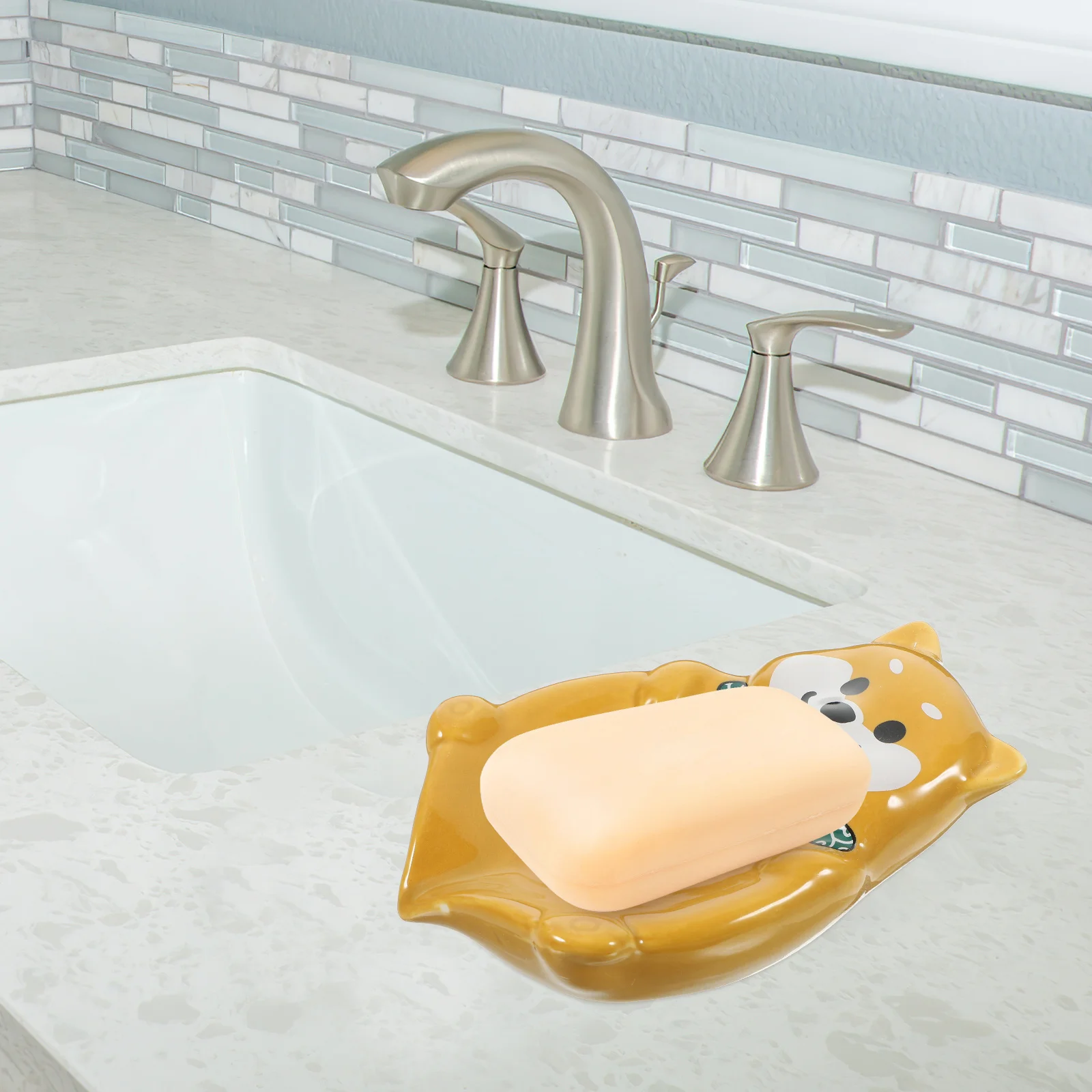 Dog Shape Ceramic Soap Dish Portable Bathroom Kitchen Soap Holder Dry Storage Tray Draining Container Bathroom Supplies,
Dog Shape Ceramic Soap Dish Portable Bathroom Kitchen Soap Holder Dry Storage Tray Draining Container Bathroom Supplies,