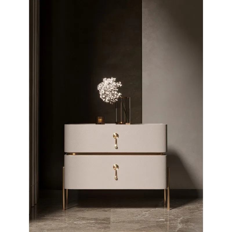 Light luxury bedside table Small apartment Leather home Modern Italian bedroom Storage Bedside table INS
Light luxury bedside table Small apartment Leather home Modern Italian bedroom Storage Bedside table INS