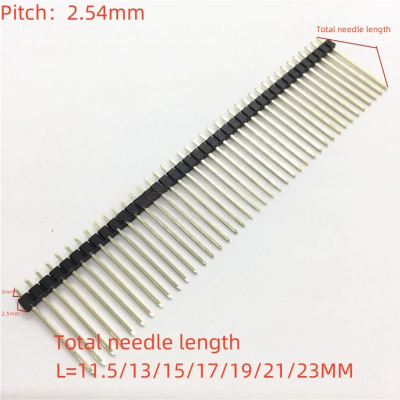 10Pcs 2.54mm Single Row Male 1x40P Breakaway PCB Board Pin Header Long 11/15/17/19/21/25mm Connector Strip Pinheader For Arduino
10Pcs 2.54mm Single Row Male 1x40P Breakaway PCB Board Pin Header Long 11/15/17/19/21/25mm Connector Strip Pinheader For Arduino