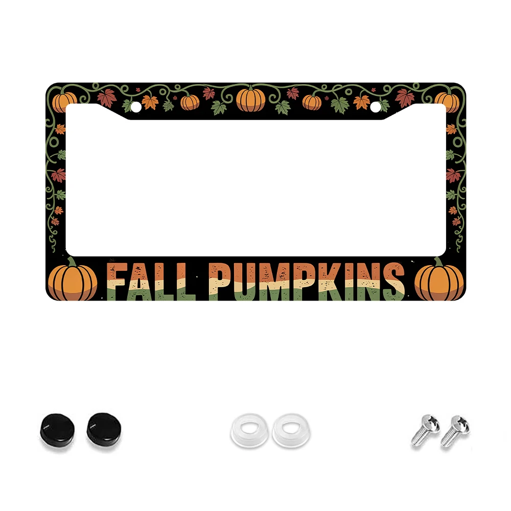 1pc Black Color Fall Pumpkins Pattern 2 Hole License Plate Frame Aluminum Material 6x12 Inches with Screw Set Retro Novelty Car
1pc Black Color Fall Pumpkins Pattern 2 Hole License Plate Frame Aluminum Material 6x12 Inches with Screw Set Retro Novelty Car