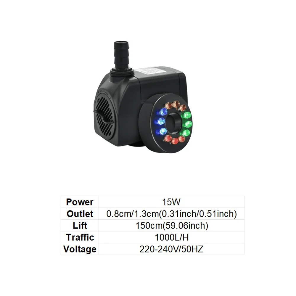 Low Noise Submersible Pump Colorful LED Light Ultra-Quiet Aquarium Filter Pump Adjustable Flow Fish Tank Pump Fountain
Low Noise Submersible Pump Colorful LED Light Ultra-Quiet Aquarium Filter Pump Adjustable Flow Fish Tank Pump Fountain
