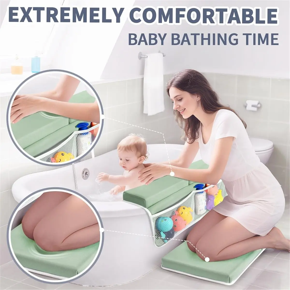 Набор для купания BAAQ: подушка-наколенник и подставка для локтей, противоскользящие уютные накладки для коленей и рук, коврик для ванны, зеленый
Набор для купания BAAQ: подушка-наколенник и подставка для локтей, противоскользящие уютные накладки для коленей и рук, коврик для ванны, зеленый