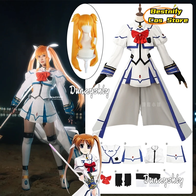 Anime Magical Girl Lyrical Nanoha Cosplay Costume Combat Sailor Suit Set Roleplaying Wig Prop Suits Halloween Women's Uniform
Anime Magical Girl Lyrical Nanoha Cosplay Costume Combat Sailor Suit Set Roleplaying Wig Prop Suits Halloween Women's Uniform