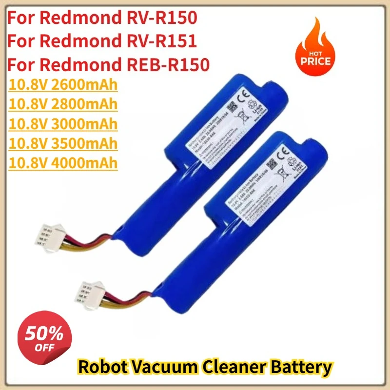 High Quality Battery 10.8V 4000mAh For Redmond REB-R150 RV-R150 RV-R151 Vileda VR201 Robot Vacuum Cleaner Replacement Battery