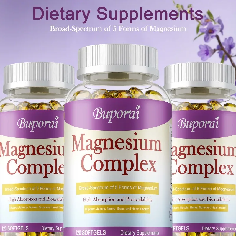 Magnesium Complex Capsules - For Sleep, Antioxidant, Reduces Fatigue, Support Muscle, Bone, Heart Health, Enhances Immunity
Magnesium Complex Capsules - For Sleep, Antioxidant, Reduces Fatigue, Support Muscle, Bone, Heart Health, Enhances Immunity
