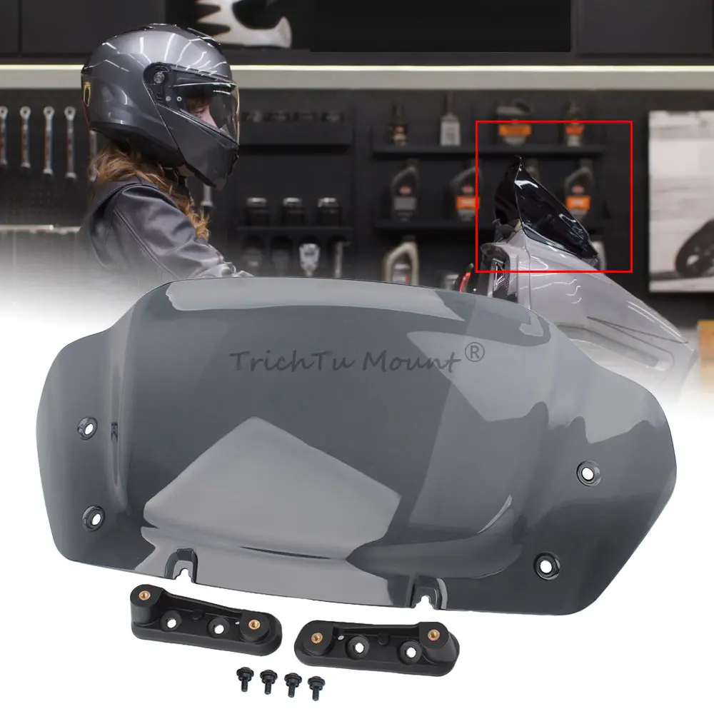 Motorcycle Smok 10" Front Fairing Windshield Windscreen ABS Plastic For Harley CVO Street Glide FLHXSE FLHX 2023 2024 -later
Motorcycle Smok 10" Front Fairing Windshield Windscreen ABS Plastic For Harley CVO Street Glide FLHXSE FLHX 2023 2024 -later