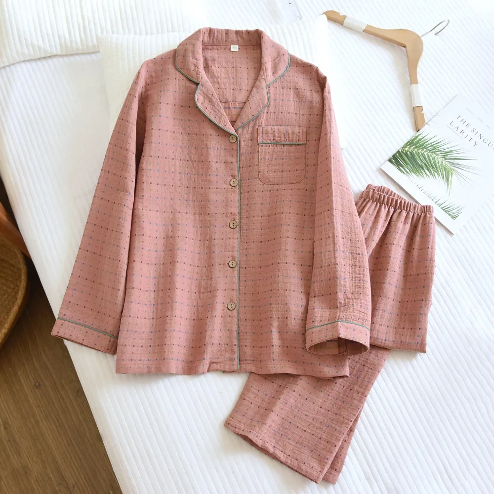 Women’s Loungewear 2Pcs Pajamas for Women Nightwear Spring Autumn Long Sleeve Top and Pants Soft Cardigan Lapel Sleepwear Suit
Women’s Loungewear 2Pcs Pajamas for Women Nightwear Spring Autumn Long Sleeve Top and Pants Soft Cardigan Lapel Sleepwear Suit