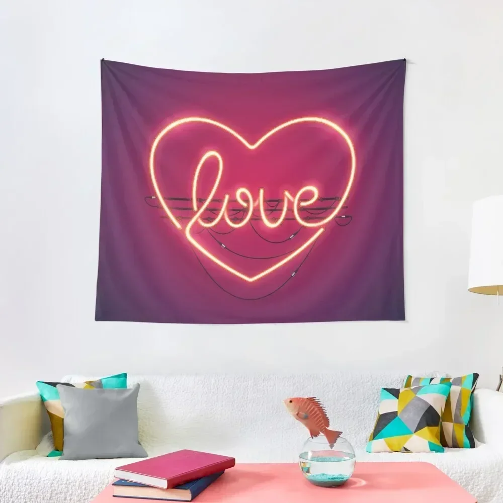 Love Heart Neon Sign Tapestry Home Supplies Wall Hanging Decor Carpet Wall Luxury Living Room Decoration Tapestry
Love Heart Neon Sign Tapestry Home Supplies Wall Hanging Decor Carpet Wall Luxury Living Room Decoration Tapestry