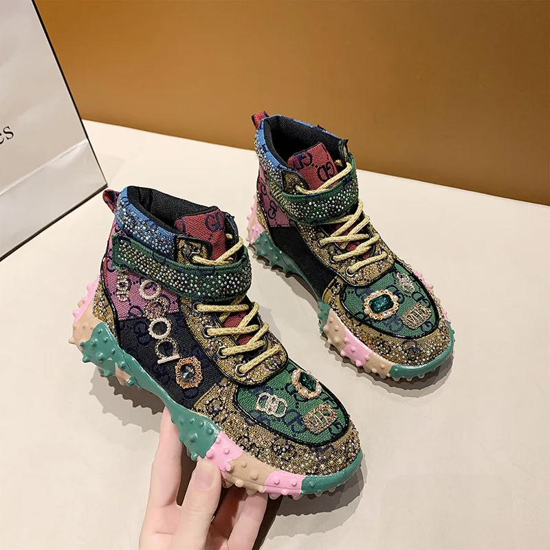 Women Glitter Crystal Rhineston Novelty Shoes Lady Casual Breathable Non-slip Sport Fashion Sneaker Comfortable designer Green
Women Glitter Crystal Rhineston Novelty Shoes Lady Casual Breathable Non-slip Sport Fashion Sneaker Comfortable designer Green