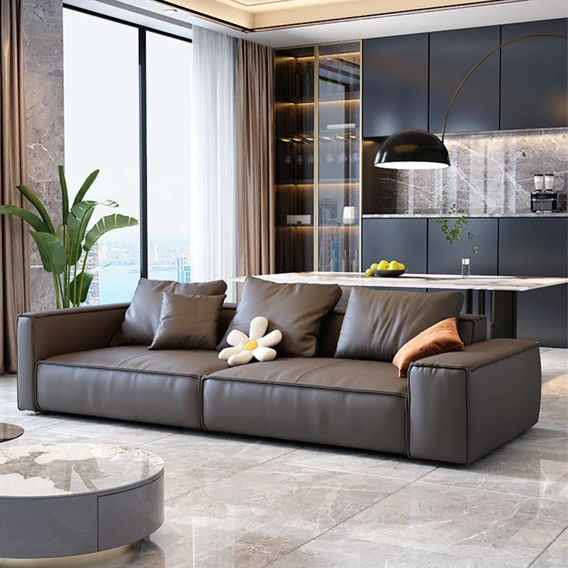 Italian tofu block leather sofa living room modern simple straight row princess combination first layer cowhide latex
Italian tofu block leather sofa living room modern simple straight row princess combination first layer cowhide latex