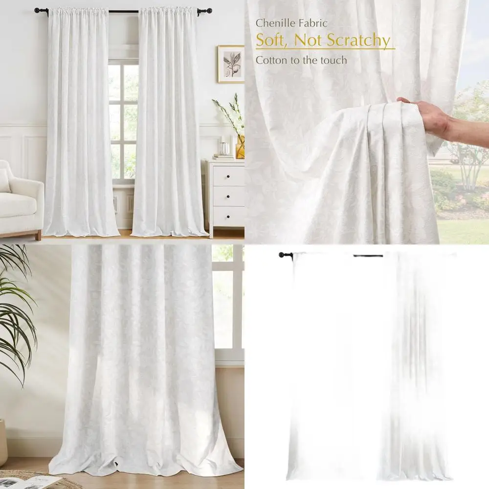 Шторы в стиле бохо с цветочным узором, 108 см, кремово-белые, для гостиной, комплект из 2 панелей, светопропускающие.
Шторы в стиле бохо с цветочным узором, 108 см, кремово-белые, для гостиной, комплект из 2 панелей, светопропускающие.