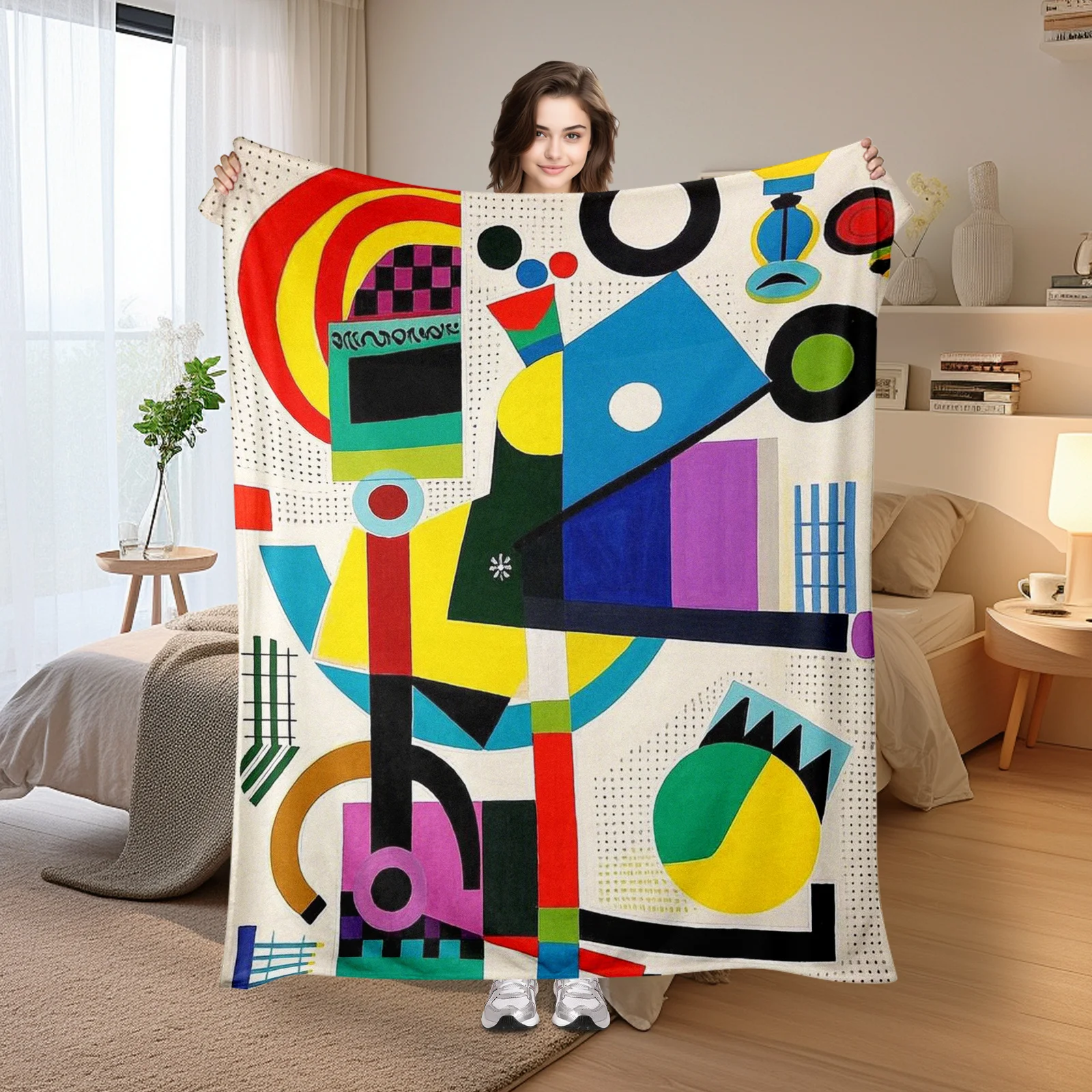 Abstract Pale Yellow And Green Circle Design Blanket For Modern Aesthetic And Cozy Warmth With Artistic Geometric Patterns
Abstract Pale Yellow And Green Circle Design Blanket For Modern Aesthetic And Cozy Warmth With Artistic Geometric Patterns