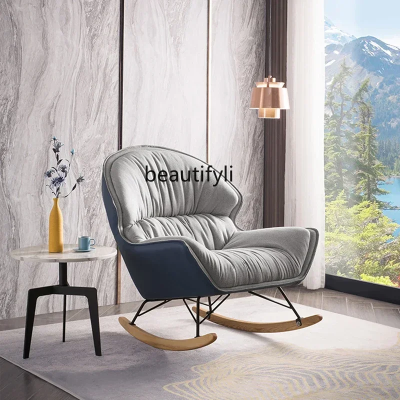 Nordic modern lazy rocking chair living room balcony single sofa bedroom light luxury comfortable leisure chair53
Nordic modern lazy rocking chair living room balcony single sofa bedroom light luxury comfortable leisure chair53