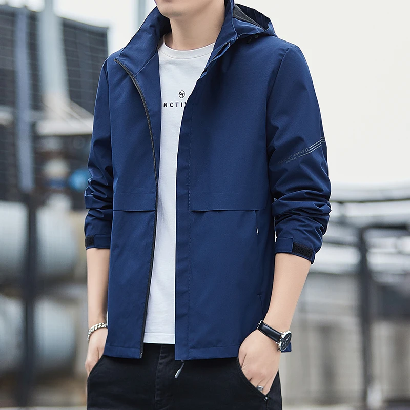 Men's Jacket Spring Autumn New Solid Color Fashion Trend Waterproof Outdoor Fishing Hooded windbreaker Men's Slim Fit Stormcoat
Men's Jacket Spring Autumn New Solid Color Fashion Trend Waterproof Outdoor Fishing Hooded windbreaker Men's Slim Fit Stormcoat