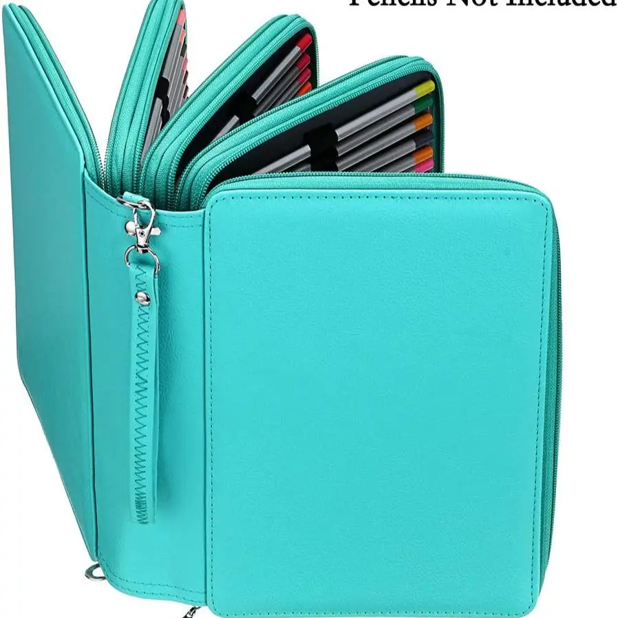 Deluxe PU Leather Pencil Case Holder 200 Slots Colored Pencil Organizer Pencil Box for Colored pencils Gel Pens For Artist
Deluxe PU Leather Pencil Case Holder 200 Slots Colored Pencil Organizer Pencil Box for Colored pencils Gel Pens For Artist