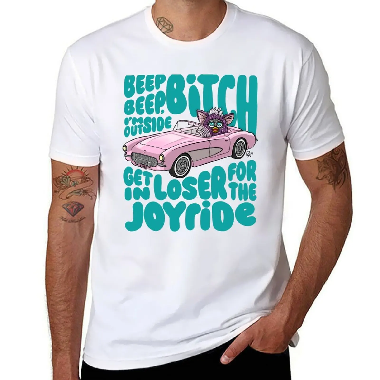 Joyride with Furby T-Shirt man graphic t shirt t shirts cotton 100% T-Shirt 
Joyride with Furby T-Shirt man graphic t shirt t shirts cotton 100% T-Shirt