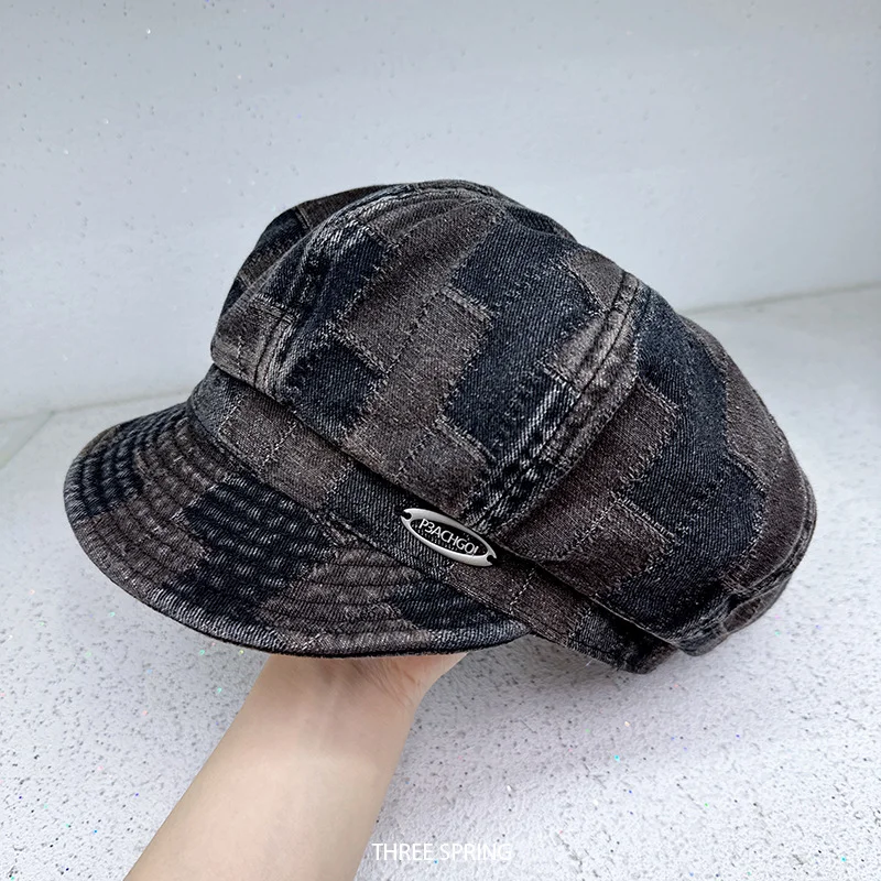 Japanese Fashion Splicing Denim Octagonal Newsboy Caps for Men and Women Spring and Summer Outdoor Big Head Shade Painter Hat
Japanese Fashion Splicing Denim Octagonal Newsboy Caps for Men and Women Spring and Summer Outdoor Big Head Shade Painter Hat