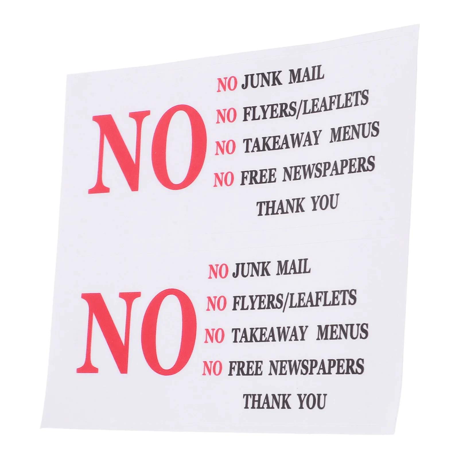 2pcs Mailbox Warning Sticker No Junk Mail Sign Durable Weather Resistant Self Adhesive Decal For Home Commercial Use Outdoor
2pcs Mailbox Warning Sticker No Junk Mail Sign Durable Weather Resistant Self Adhesive Decal For Home Commercial Use Outdoor