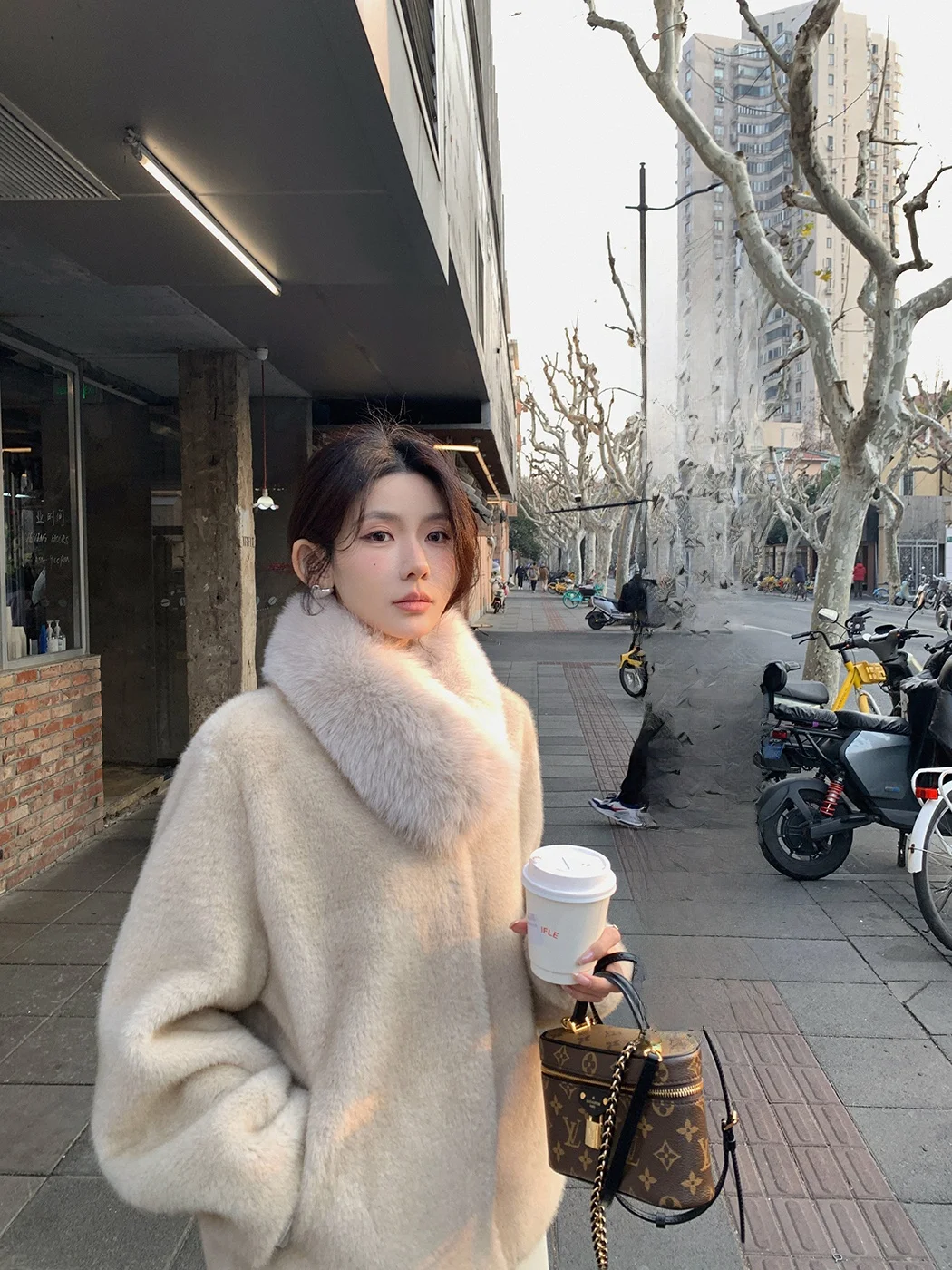 Ibell Zhang Fur Collar Coat Women's Long Sve Casual Sle Warmth Slimming Exterior Faionable Spring Outerwear
Ibell Zhang Fur Collar Coat Women's Long Sve Casual Sle Warmth Slimming Exterior Faionable Spring Outerwear