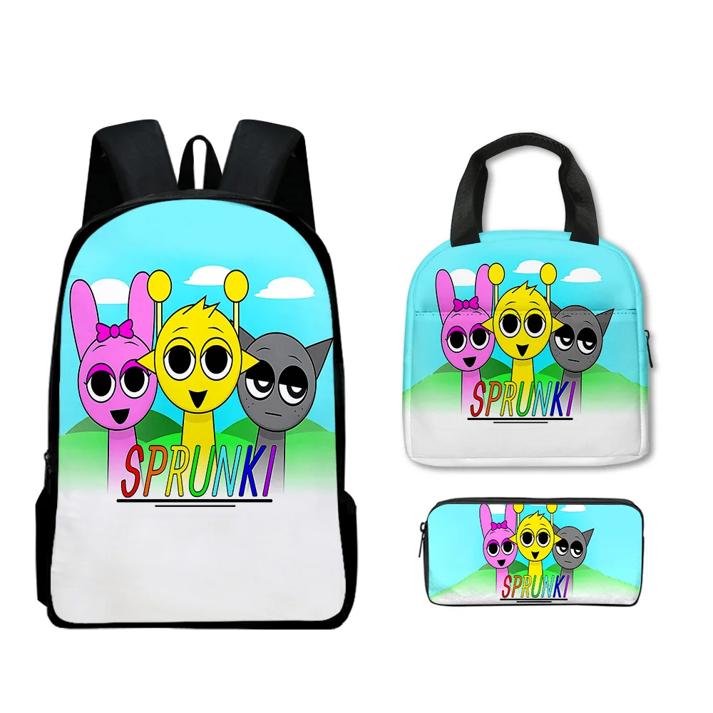 Classic Popular Funny Classic Sprunki 3D Printed 3pcs/Set pupil School Bags Laptop Daypack Backpack Lunch bag Pencil Case
Classic Popular Funny Classic Sprunki 3D Printed 3pcs/Set pupil School Bags Laptop Daypack Backpack Lunch bag Pencil Case