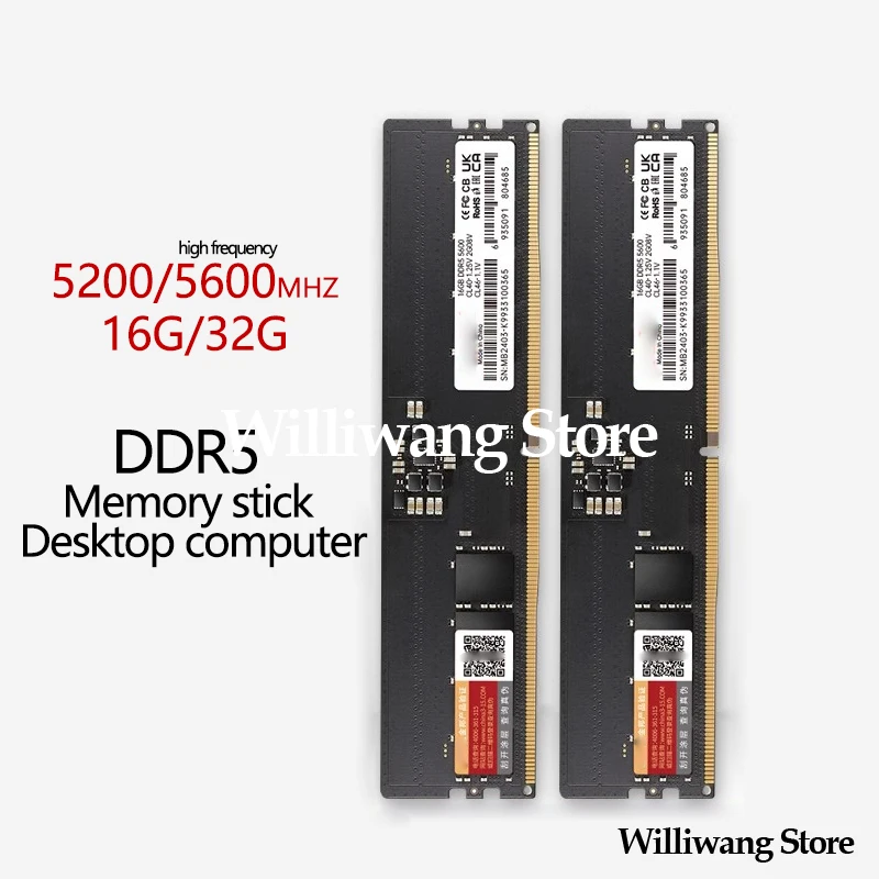 NEW Original DDR5 16GB 32GB Memory Stick Desktop Computer Millennium 5600MHz Low Latency C40 Computer Memory
NEW Original DDR5 16GB 32GB Memory Stick Desktop Computer Millennium 5600MHz Low Latency C40 Computer Memory